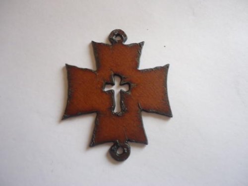 (image for) Cross metal cutout pendant #CC015-DL
