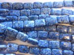 (image for) Blue, black Rectangle mosaic beads #QB1164