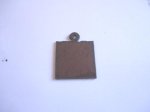 (image for) Square metal cutout pendant #TT001-L