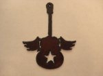 (image for) Guitar w/star metal cutout pendant #GG005