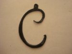 (image for) Initial Letter Curley Metal "C" 3" - Pendant #CMC-3