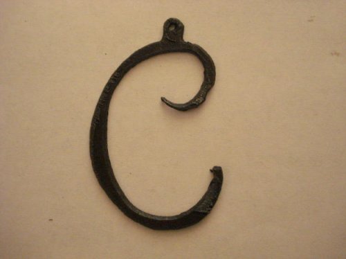 (image for) Initial Letter Curley Metal "C" 3" - Pendant #CMC-3