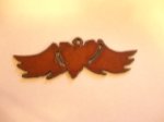 (image for) Heart with wings metal cutout pendant #SH012-4L