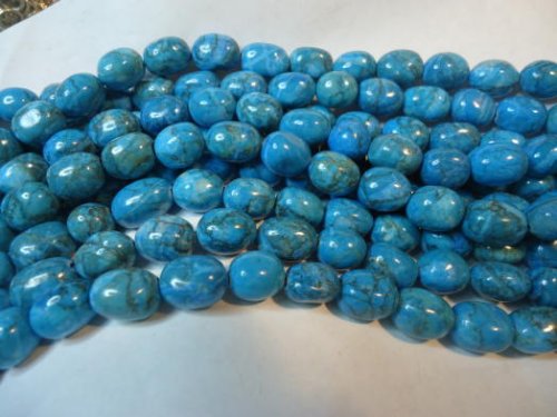 (image for) Blue Web Jasper smooth nuggets #TU1078-12