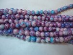 (image for) Turquoise, lavender glass rounds #TU1027-12