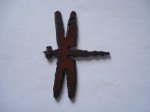 (image for) Dragon fly Metal cutout pendant #SS008