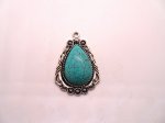 (image for) Antique Silver tear drop Pendant #rm-528