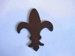 (image for) Fleur de lis metal cutout pendant #TT004-2 1/2
