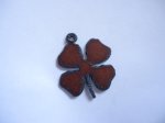 (image for) Four leaf clover metal cutout pendant #CG002-L