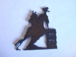 (image for) Barrel racer metal cutout pendant #RR012