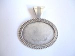 (image for) Blank pendant - oval pendant with bail #BLP21
