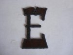 (image for) Initial Letter Western Metal "E" - Pendant #WM-E