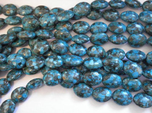 (image for) Turquoise Mosaic ovals #1365