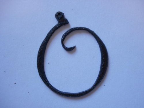(image for) Initial Letter Curley Metal "O" - Pendant #cm-O