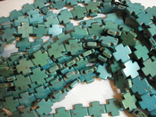 (image for) Turquoise Cross beads small #SS1162