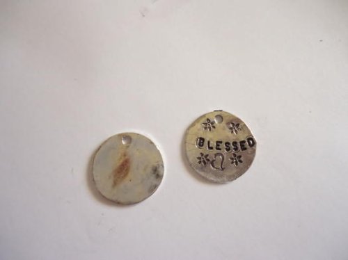 (image for) Blank metal charm for stamping #SS-J1203