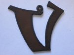(image for) Initial Letter Rowdy Metal "V" - Pendant #V-2