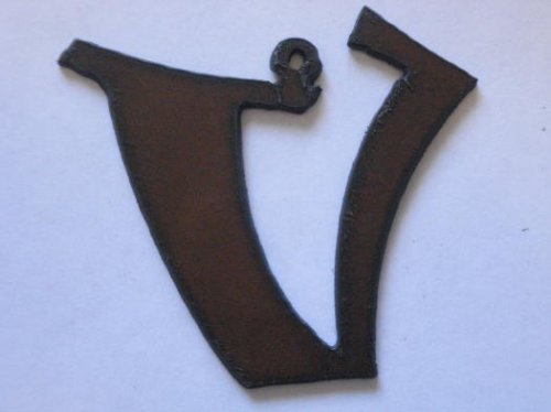(image for) Initial Letter Rowdy Metal "V" - Pendant #V-2