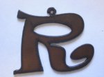 (image for) Initial Letter Rowdy Metal "R" - Pendant #R-2
