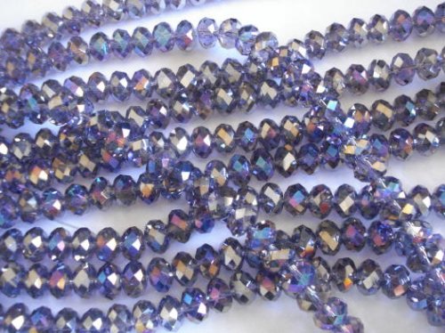 (image for) Lavendar,blue AB rondelle #cr1338