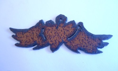 (image for) Heart with wings metal cutout pendant #SH012-L3X1