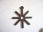 (image for) Spur Rowel metal cutout pendant #RR001L