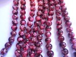 (image for) Pink, brown glass rounds #1433