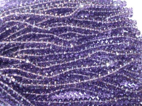 (image for) Purple crystal rondelle beads #SS1073C