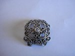(image for) Bead caps - Antique Silver large bag of 10 #BCAP22