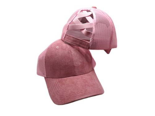 (image for) Pony Tail Mesh back cap - Dusty Pink/Pink pony