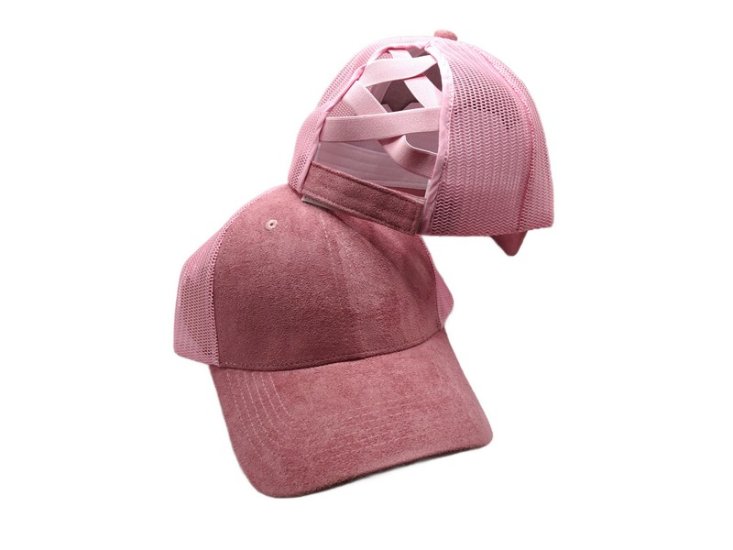 (image for) Pony Tail Mesh back cap - Dusty Pink/Pink pony