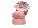 (image for) Checkered Mesh snap back cap- Dusty Pink