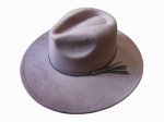 (image for) Vegan suede Wide brim hat - Dusty Plumb