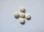(image for) 10mm White round flat back (bag of 5) #ECAB-1