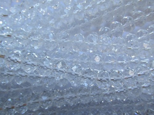 (image for) Clear Crystal rondelle 9x12mm 25" #1769