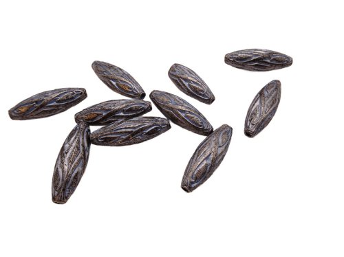 (image for) Bicone Blue denim silver beads 30mm #C-30