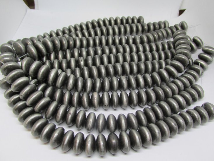 (image for) Silver Faux Indian pearls - Rondell 15mm #1878