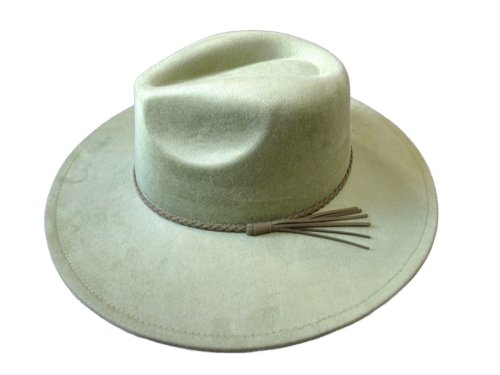 (image for) Vegan suede Wide brim hat - Fern Green