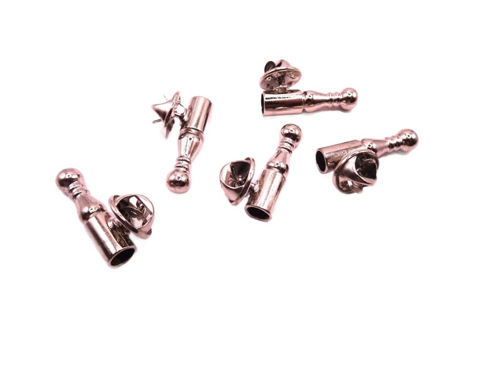 (image for) Hat Pin hollow Feather Brooch (5pcs) #A-63
