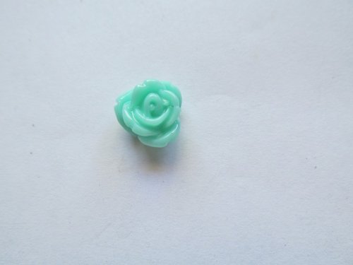 (image for) Greenish/Turquoise Glue On Rose 1/2" #FL63