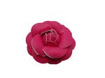 (image for) Faux leather flower 2 1/2" - Bright Pink