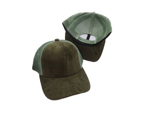 (image for) Vegan suede Mesh snap back baseball cap - Forest Mesh