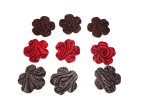 (image for) Small Faux leather flower set #FS2
