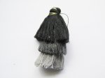 (image for) Grey black silk tassle #gbtass