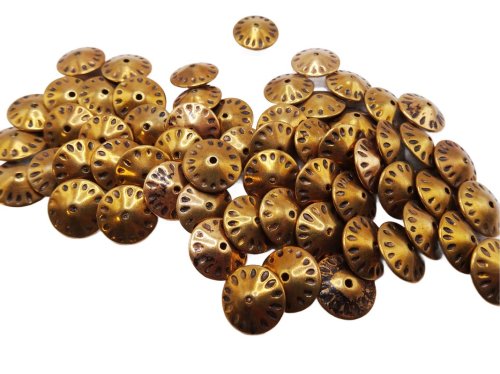(image for) Saucer beads antique gold 13mm #C-9b