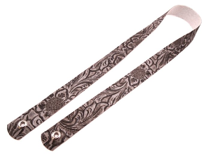 (image for) Embossed FAUX leather hat band - Gray Faux