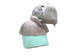 (image for) Pony Tail Mesh back cap - Two Tone Gray/Mint