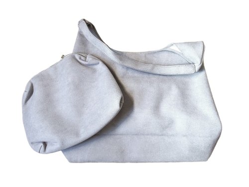 (image for) Vegan Suede Boho bag - Light Gray