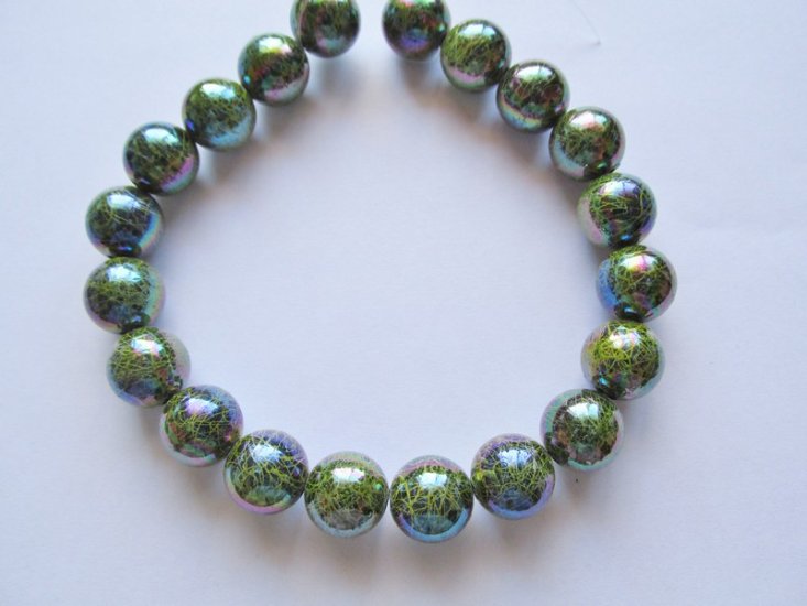 (image for) Green Acrylic Spiderweb Rounds #1421