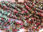 (image for) Burgandy and green coral chips #SS1147B